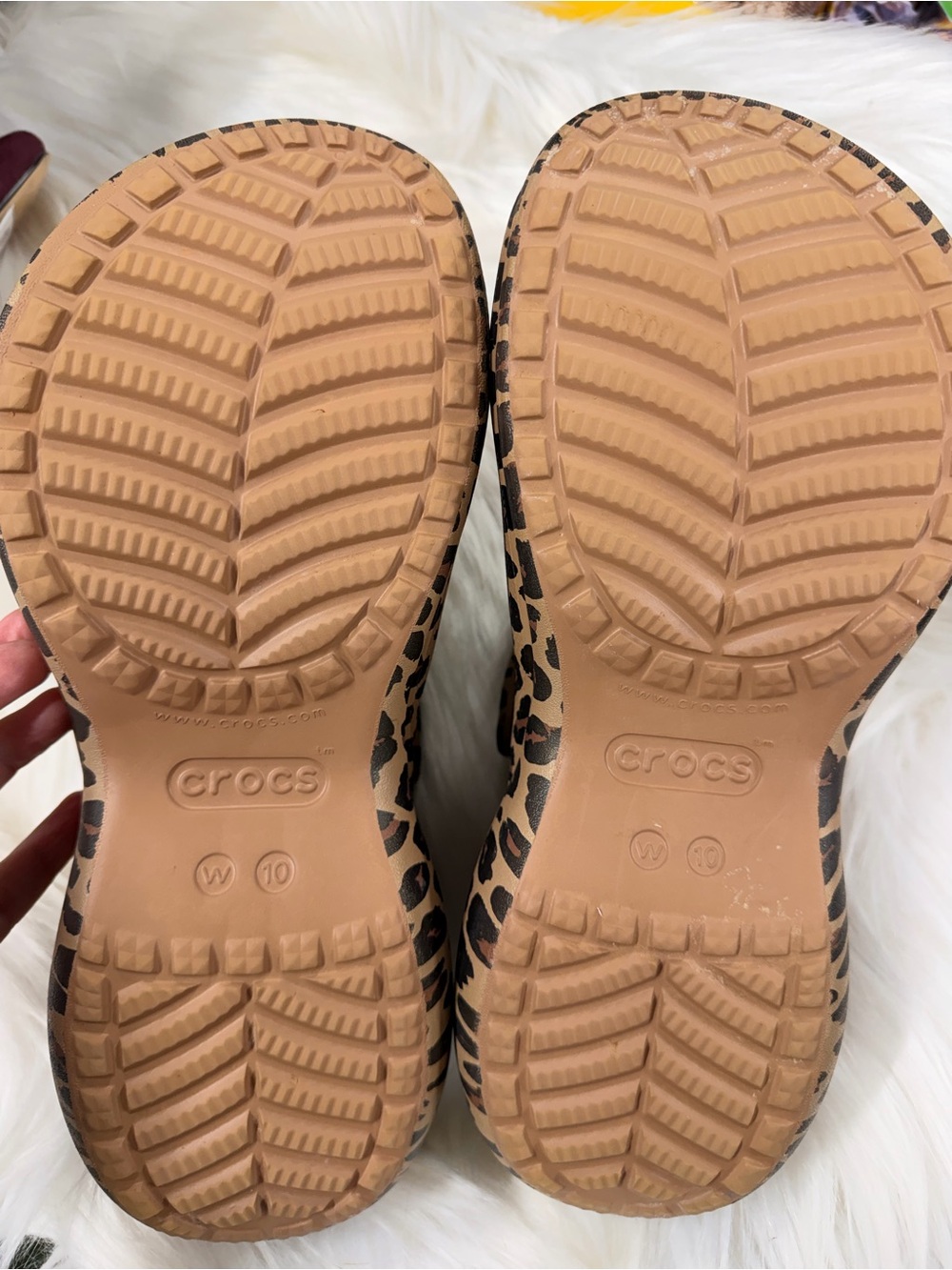 Crocs Classic Bae Clogs in sepia Leopard platform size 10 women’s shoes - Picture 8 of 10